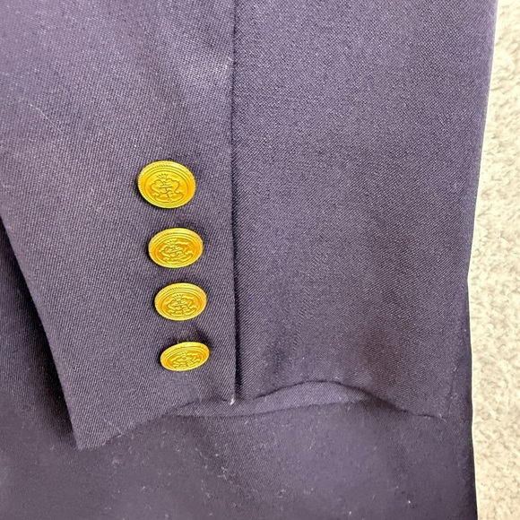 Women’s vintage Talbots long blazer size 16 navy - Picture 4 of 8